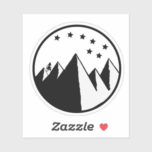 Over Hill Over Dale - B&W Sticker (Blatt)