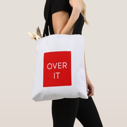 "OVER IT" Statement Graphic Tee Design Tasche (Von Nahem)