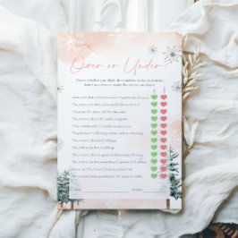 Over oder Under - Baby Showthema Winter