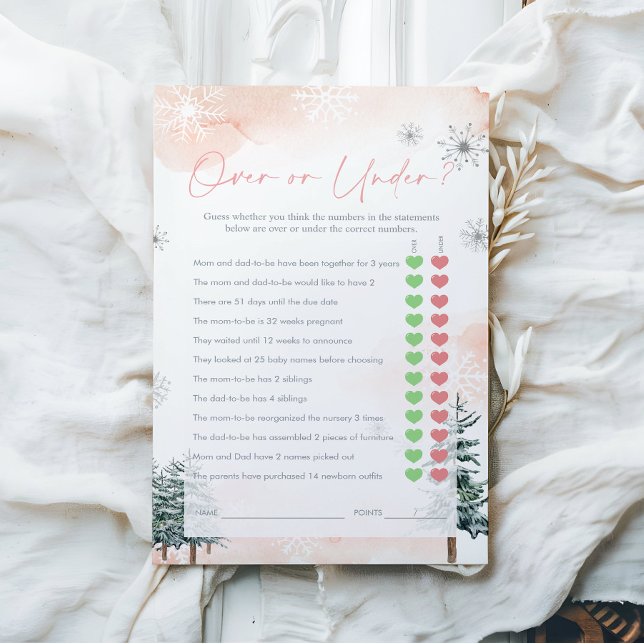 Over oder Under - Baby Showthema Winter (Von Creator hochgeladen)