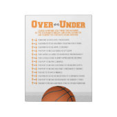 Over oder Under Basketball Baby Shooting Pack Notizblock (Rotiert)