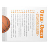 Over oder Under Basketball Baby Shooting Pack Notizblock (Vorderseite)