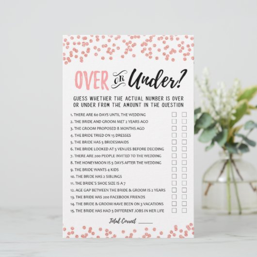 Over oder Under Brautparty oder Hen Party (Stehend Vorderseite)