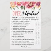 Over oder Under Brautparty oder Hen Party (Vorderseite)
