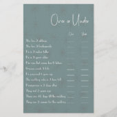 Over oder under Couple Shower Game Flyer (Vorne)