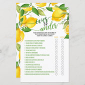 Over oder Under Game - Lemon (Vorne/Hinten)