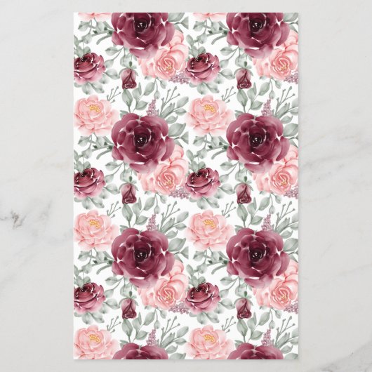 Over oder Under Marsala Brautparty Game Card Flyer (Hinten)