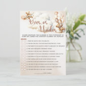 OVER ODER UNTER Baby Shooter Game Niedlich Bear Ba Einladung (Stehend Vorderseite)