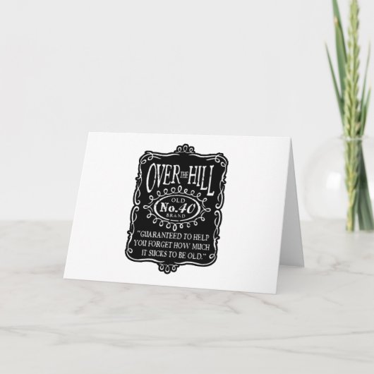 Over The Hill 40th Birthday Karte (Vorderseite)