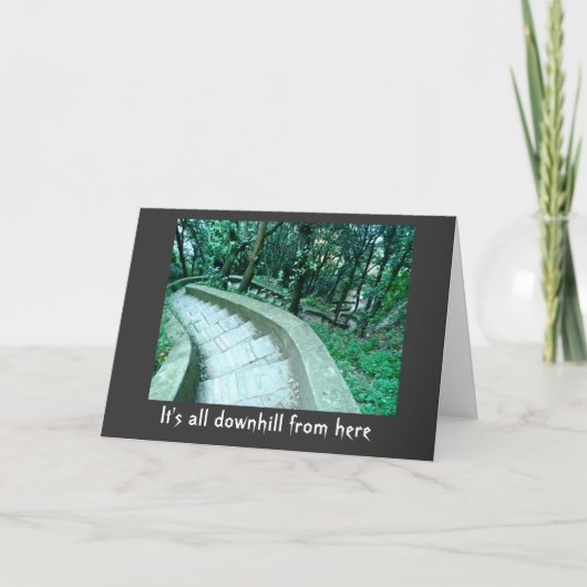 Over the Hill Birthday Card Karte (Vorderseite)