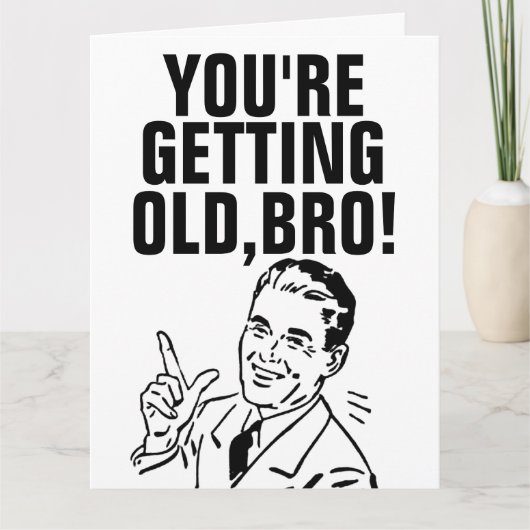 OVER THE HILL FUNNY FOR HIM BIRTHDAY Retro Cards Karte (Vorderseite)