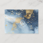 Over The Moon Baby Shower Boy Blue Diaper Raffle  Begleitkarte (Rückseite)