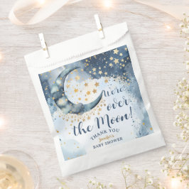 Over The Moon Baby Shower Boy Blue Twinkle Star Geschenktütchen