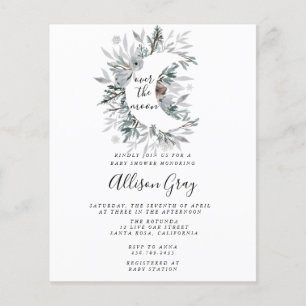 Over the Moon Baby Shower Budget Flyer