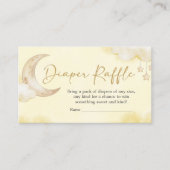 Over the Moon Baby Shower Diaper Raffle Begleitkarte (Vorderseite)