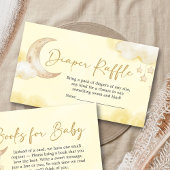 Over the Moon Baby Shower Diaper Raffle Begleitkarte