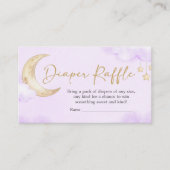 Over the Moon Baby Shower Diaper Raffle Begleitkarte (Vorderseite)