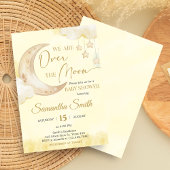 Over the Moon Baby Shower  Einladung