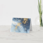 Over The Moon Baby Shower Folded Thank You Card Dankeskarte (Rückseite)