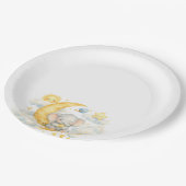 Over the Moon Baby Shower Paper Plates Pappteller (Schrägansicht)