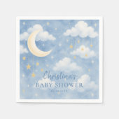 Over the Moon Baby Shower Serviette (Vorderseite)