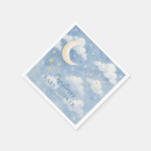 Over the Moon Baby Shower Serviette (Ecke)