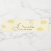 Over the Moon Baby Shower  Wasserflaschenetikett (Einzelnes Label)
