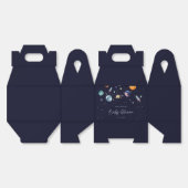 Over The Moon Boy Baby Shower Invite, Space Galaxy Geschenkschachtel (Ungeklappt)