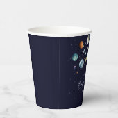 Over The Moon Boy Baby Shower Invite, Space Galaxy Pappbecher (Rechts)