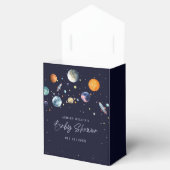 Over The Moon Boy Baby Shower Party Space Galaxy Geschenkschachtel (Geöffnet)