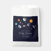 Over The Moon Boy Baby Shower Party Space Galaxy Geschenktütchen (Vorderseite)