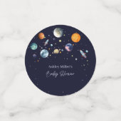Over The Moon Boy Baby Shower Space Galaxy Konfetti (Klein Vorderseite)