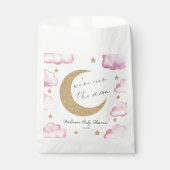 Over The Moon Celestial Pink Clouds Baby Shower Geschenktütchen (Vorderseite)
