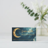 Over the Moon Diaper Raffle Ticket, Celestial Gold Begleitkarte (Stehend Vorderseite)