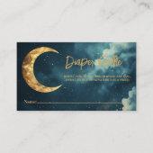 Over the Moon Diaper Raffle Ticket, Celestial Gold Begleitkarte (Vorderseite)