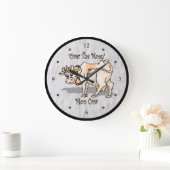 “Over The Moon”~ Moo Cow ~ Round Wall Clock ~ Große Wanduhr (Zuhause)