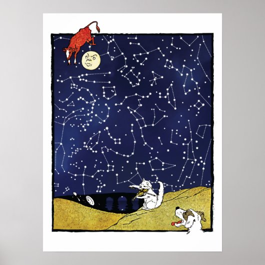 "Over the Moon"-Sternbild Poster (Vorne)