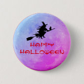 Over the Moon Witch Pin Button (Vorderseite)