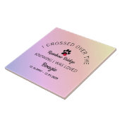 Over The Rainbow Bridge Custom Pet Memorial Fliese (Seite)