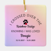 Over The Rainbow Bridge Custom Pet Memorial Keramikornament (Vorderseite)
