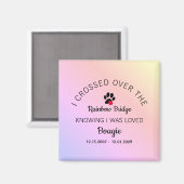 Over The Rainbow Bridge Custom Pet Memorial Magnet (Vorderseite/Rückseite)