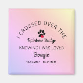 Over The Rainbow Bridge Custom Pet Memorial Magnet (Vorne)
