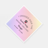 Over The Rainbow Bridge Custom Pet Memorial Serviette (Ecke)