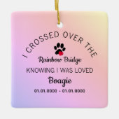 Over The Rainbow Bridge Custom Photo Pet Memorial Keramikornament (Vorderseite)