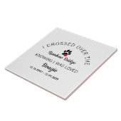 Over The Rainbow Bridge Custom White Pet Memorial Fliese (Seite)