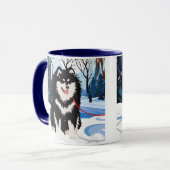 OVER THE RIVER Finnish Lapphund 11 oz mug Tasse (Vorderseite Links)