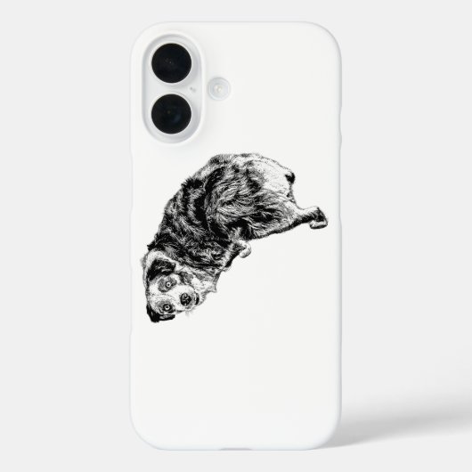 Over-the-Shoulder Aussie Dog Phone Case  (Rückseite)