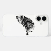 Over-the-Shoulder Aussie Dog Phone Case  (Rückseite (Horizontal))