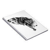 Over-the-Shoulder Aussie Dog Phone Case Notizblock (Rechte Seite)