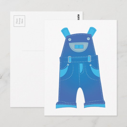 Overalls Postkarte (Vorne/Hinten)